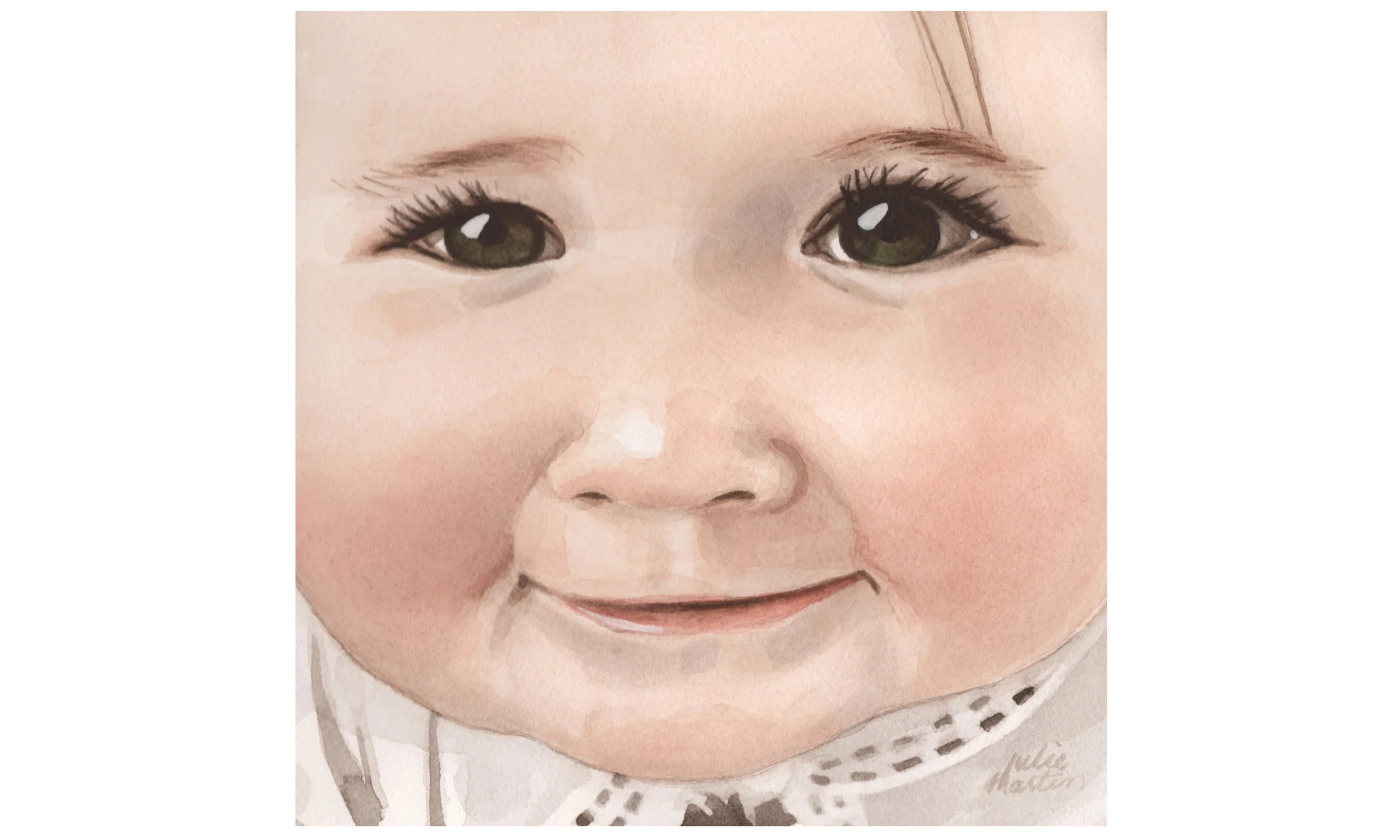Rylee Up Close • Watercolor on watercolor paper • 8” x 8”