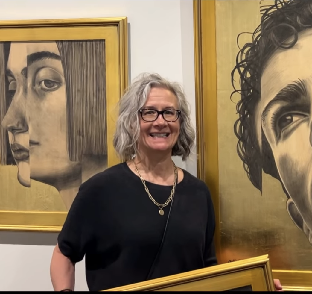   BIO   Julie Martin is a contemporary artist living in Northeast Ohio with a background in graphic design from The Colorado Institute of Art. The Denver, Colorado born artist also pursued a passion of painting while working as a graphic designer fir