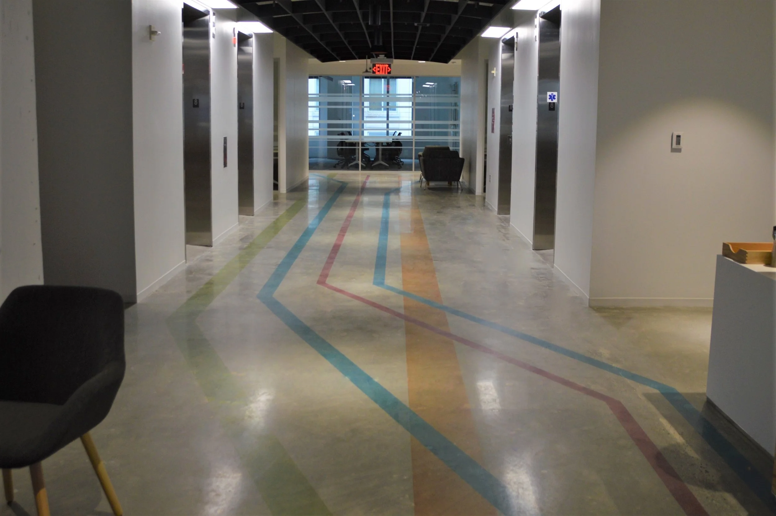 Polished Concrete Accent Lines