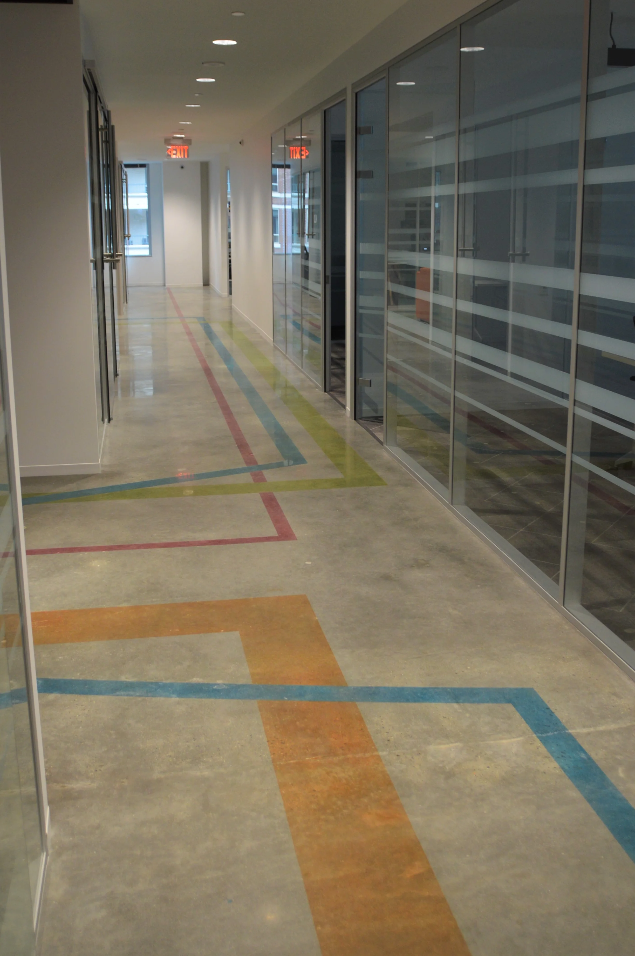 Stained Concrete Accent Lines