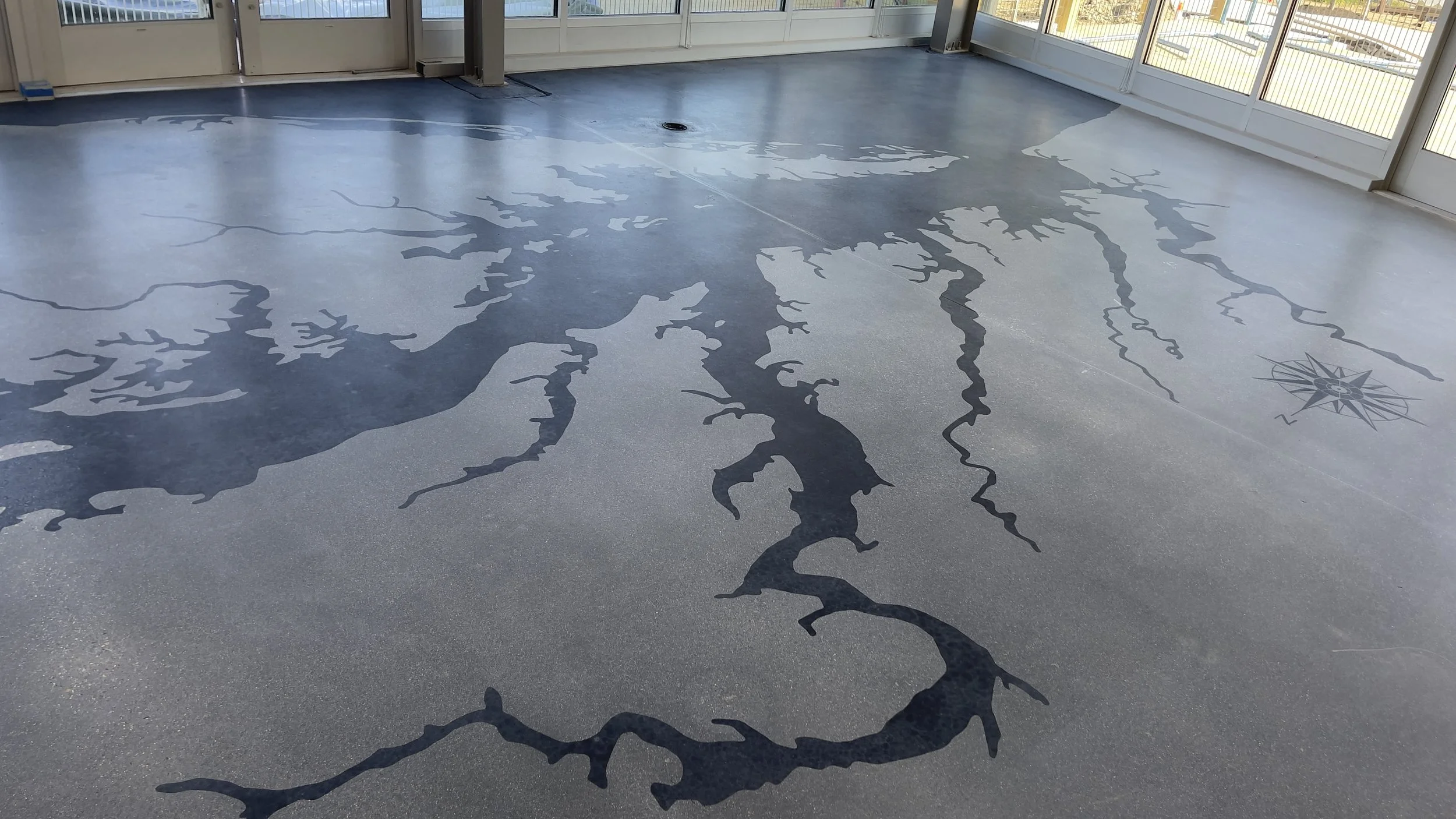 Stained and Stenciled Decorative Concrete Floor — Hyde Concrete