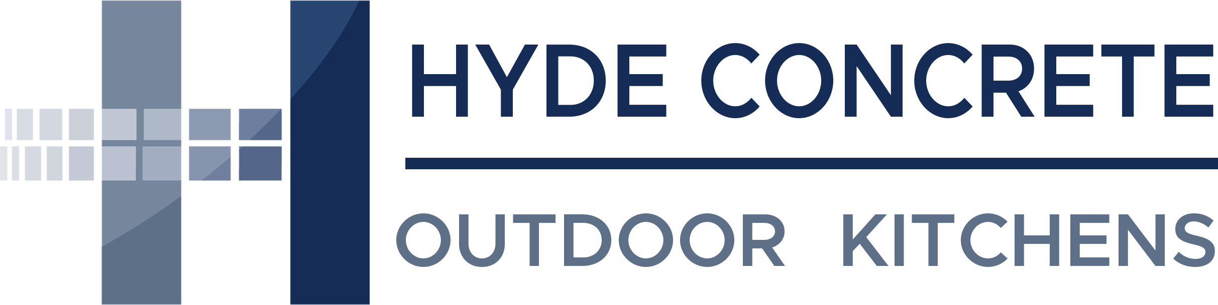Hyde Outdoor Kitchens logo - visit site to shop modular outdoor kitchen systems