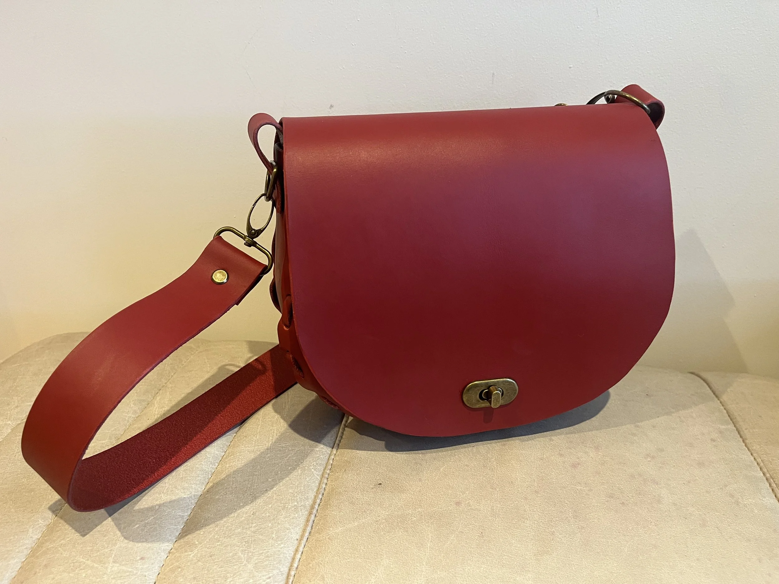 No Sew Leather Bag Making Satchel 1 day workshop 18th April 2026 (09.30-16.00) Much Wenlock