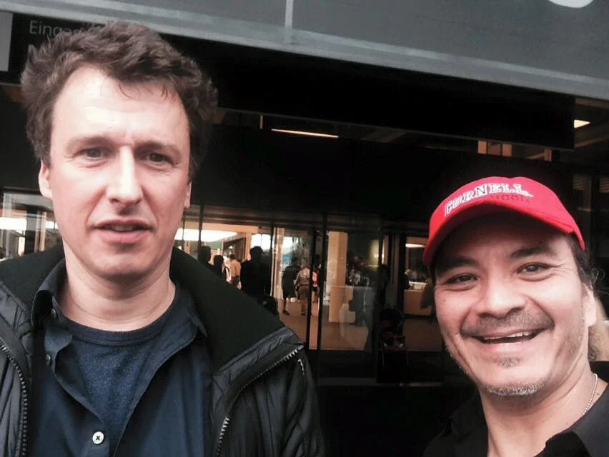 With Crhistoph Büchel, Art Basel 2015.