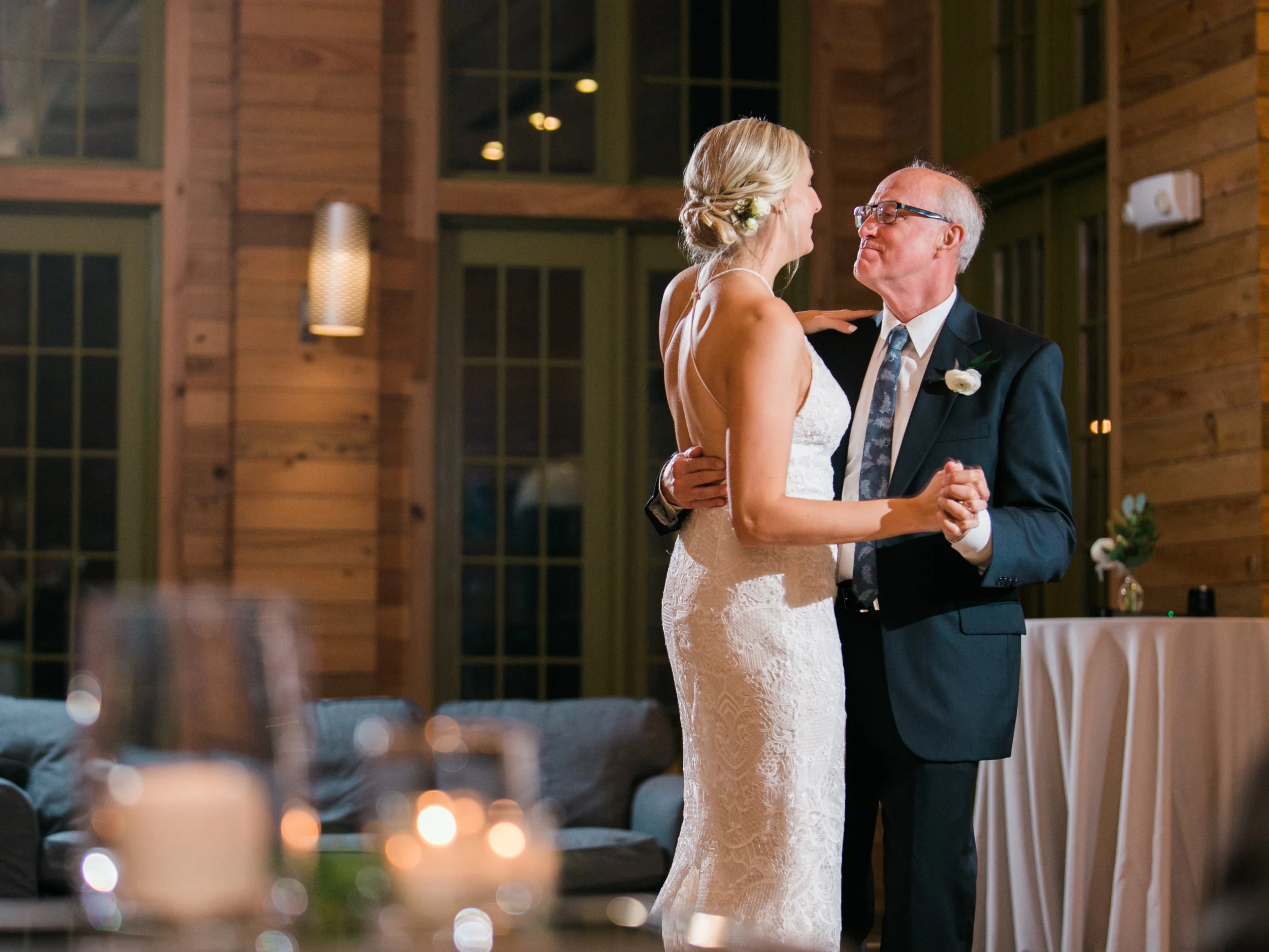 My Dad and I danced to 'How Sweet It Is' by James Taylor.