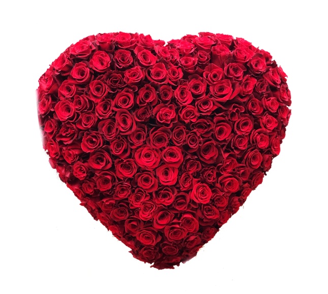 Luxe Red Rose Heart 