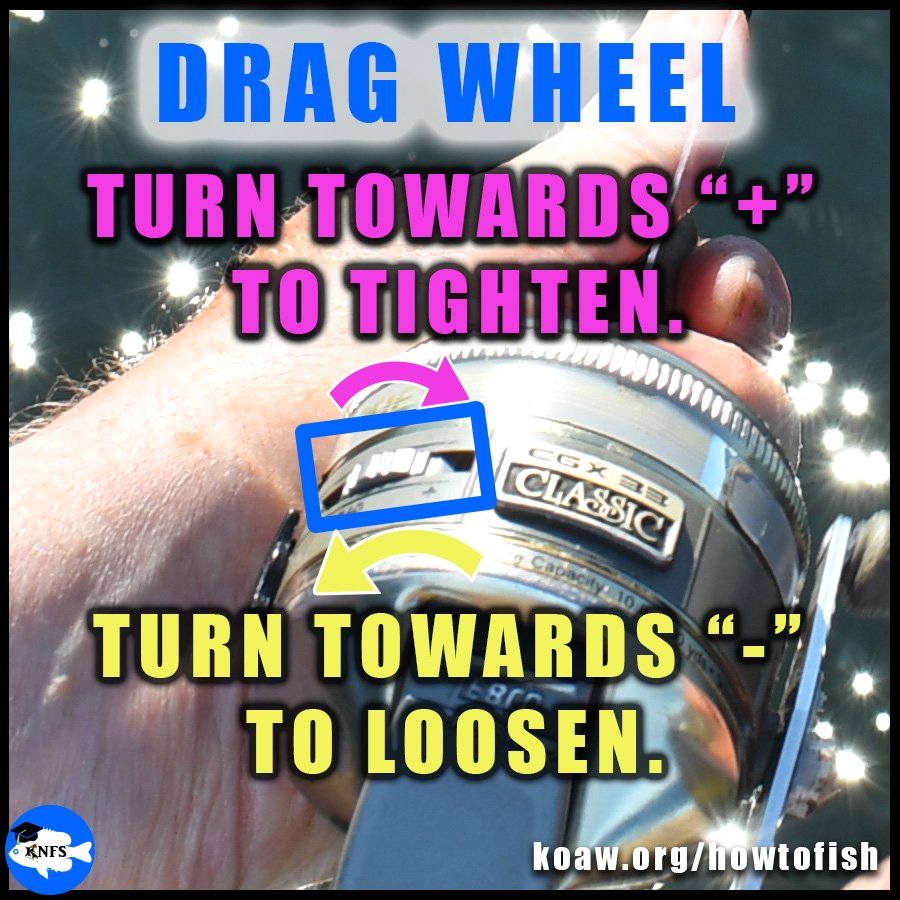 How to adjust the drag on a spincast, or button-push, reel.