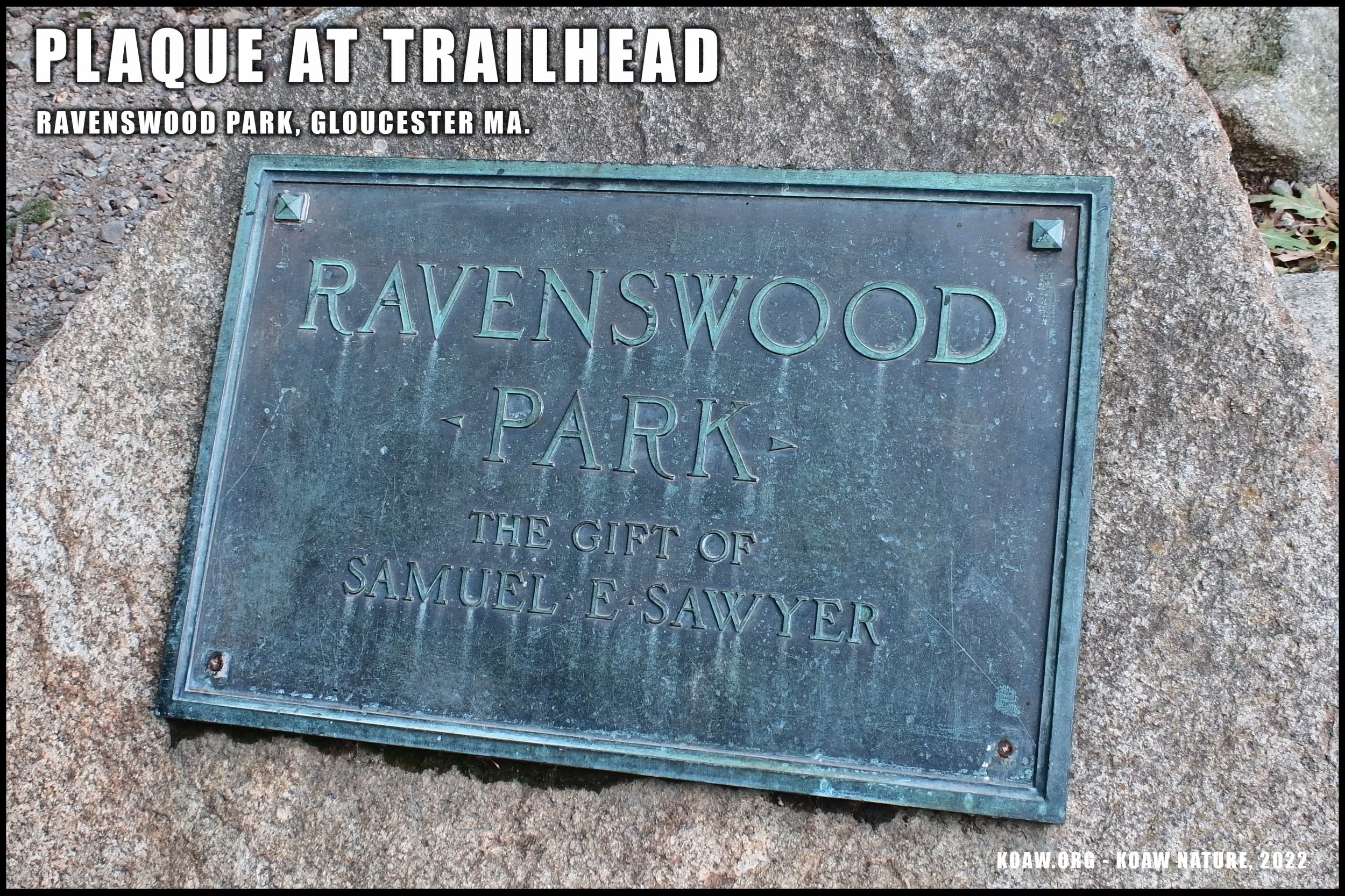 Ravenswood Park Plaque