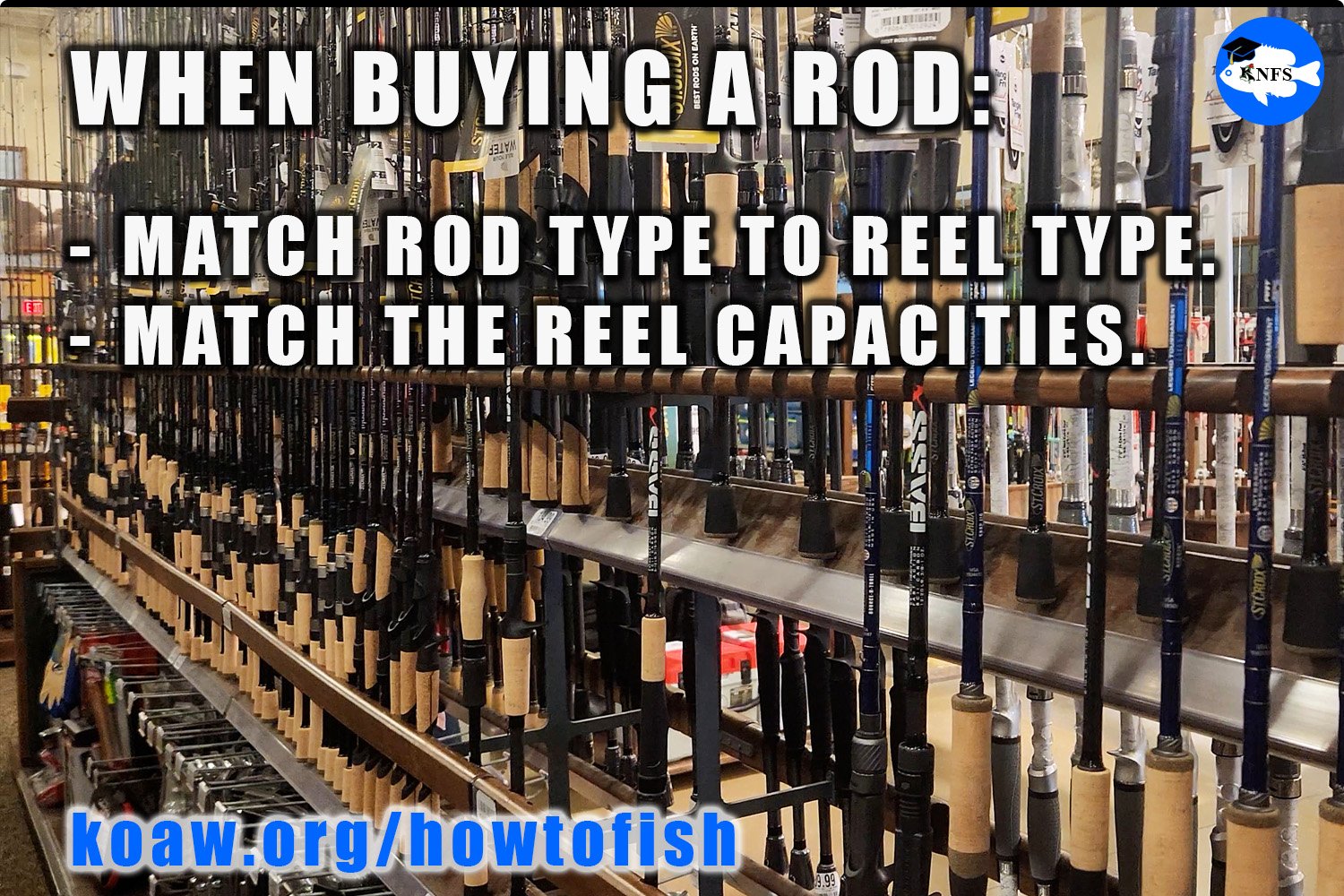 When buying a rod it is essential to match the rod type to reel type as well as match the reel capacities.