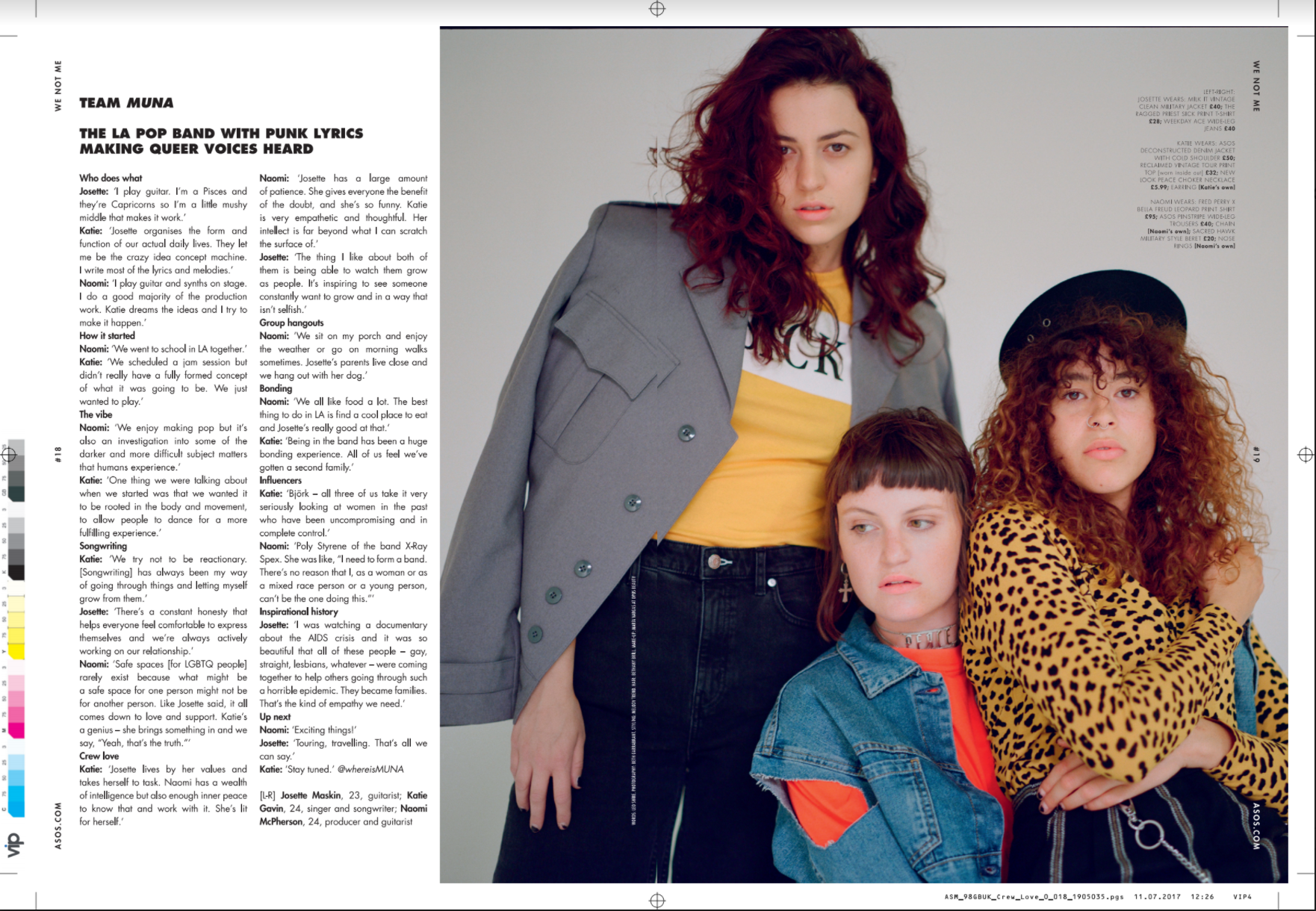 MUNA by Beth Garabrant for ASOS Magazine