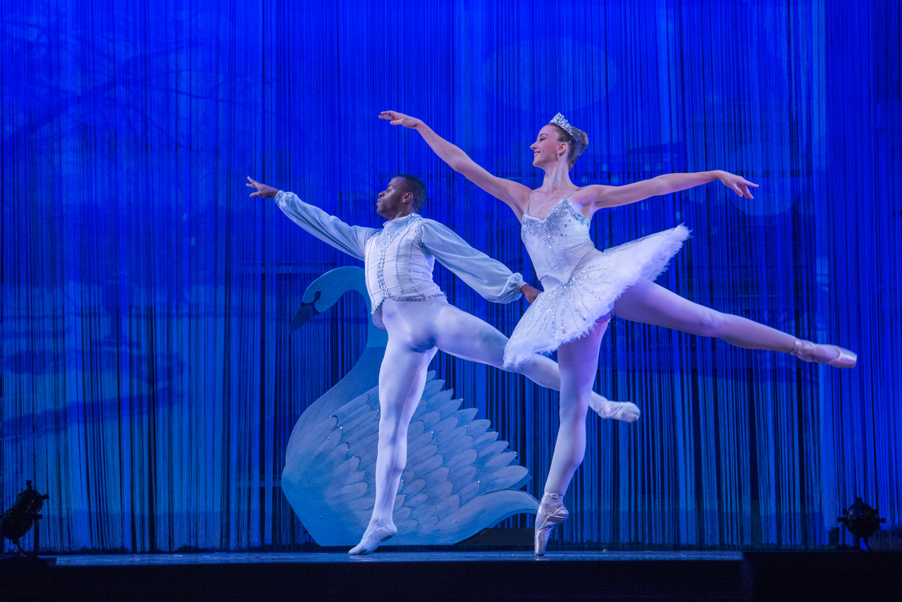 Dylan Contreras and Kirsten Glaser as Snow King and Snow Queen in Tony Williams Urban Nutcracker. Credit Petr Metlicka.jpeg