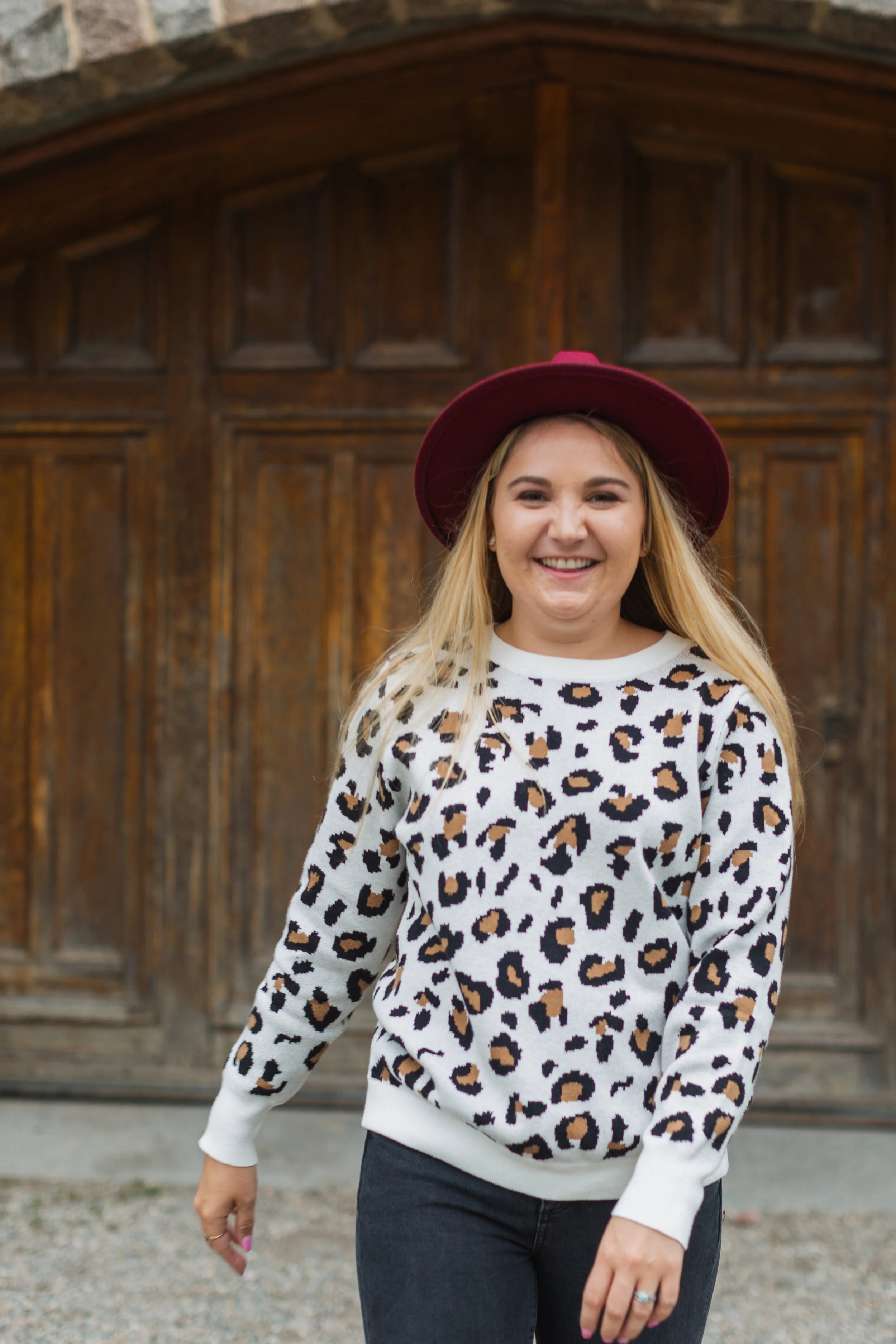 Animal Open Back Sweater