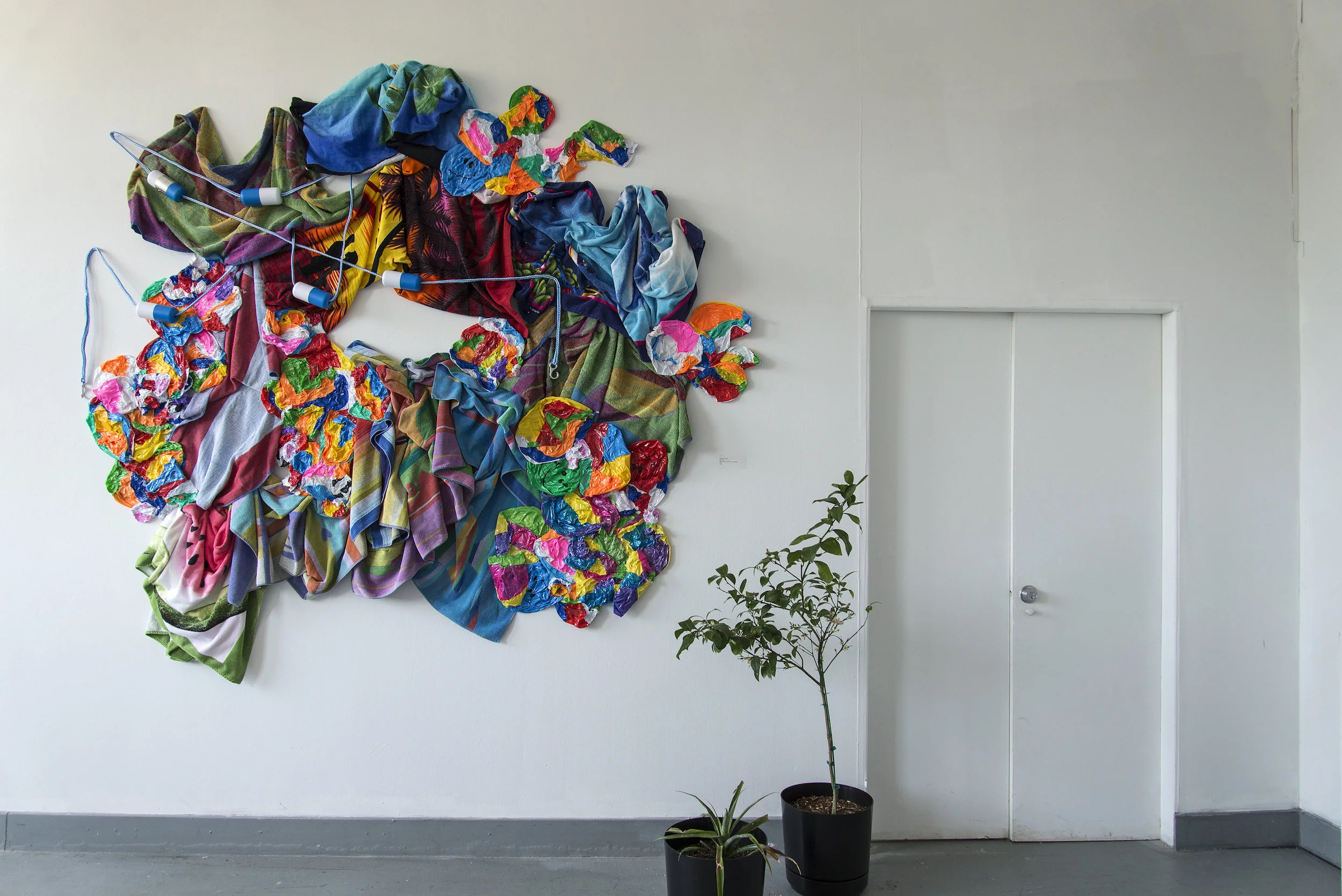 Day Trip Mixed Media Installation, Pineapple Plant, Meyer Lemon Tree 14'x12' 2015
