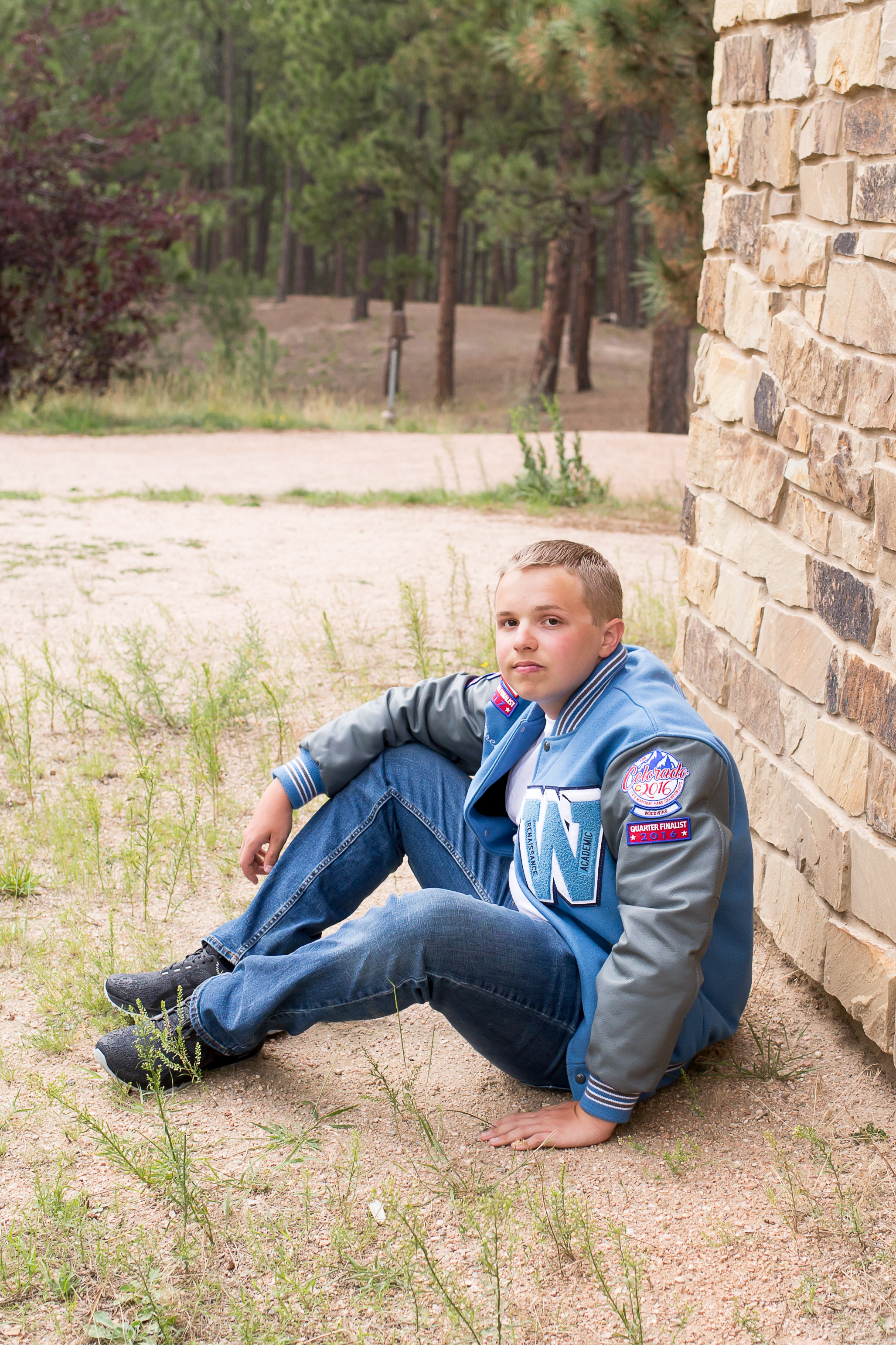 Colorado Springs Senior Photography | Stacy Carosa Photography | Colorado Springs senior photographer | senior session at Fox Run Park | Widefield high school senior varisty jacket band