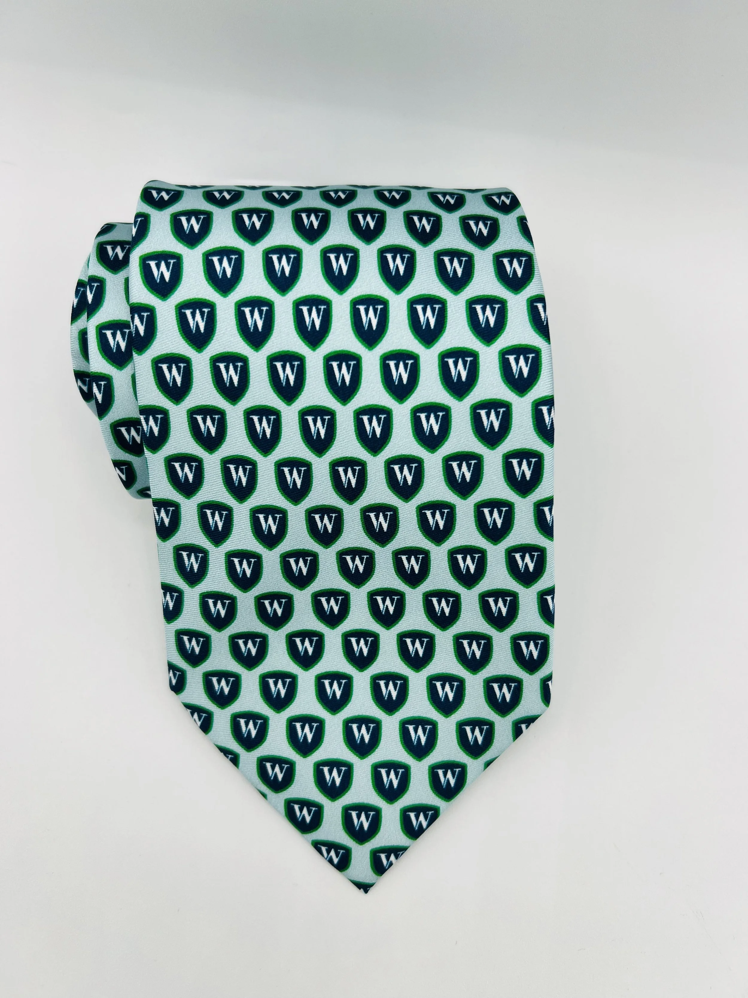 Green Silk Shield Tie