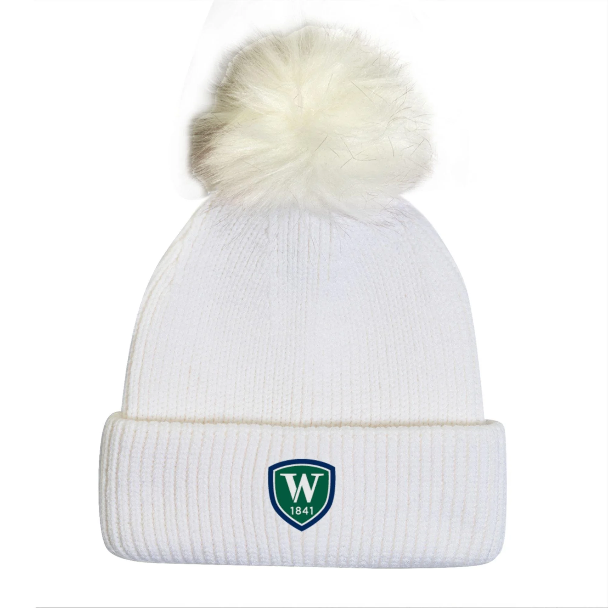 UA White pom hat.jpg