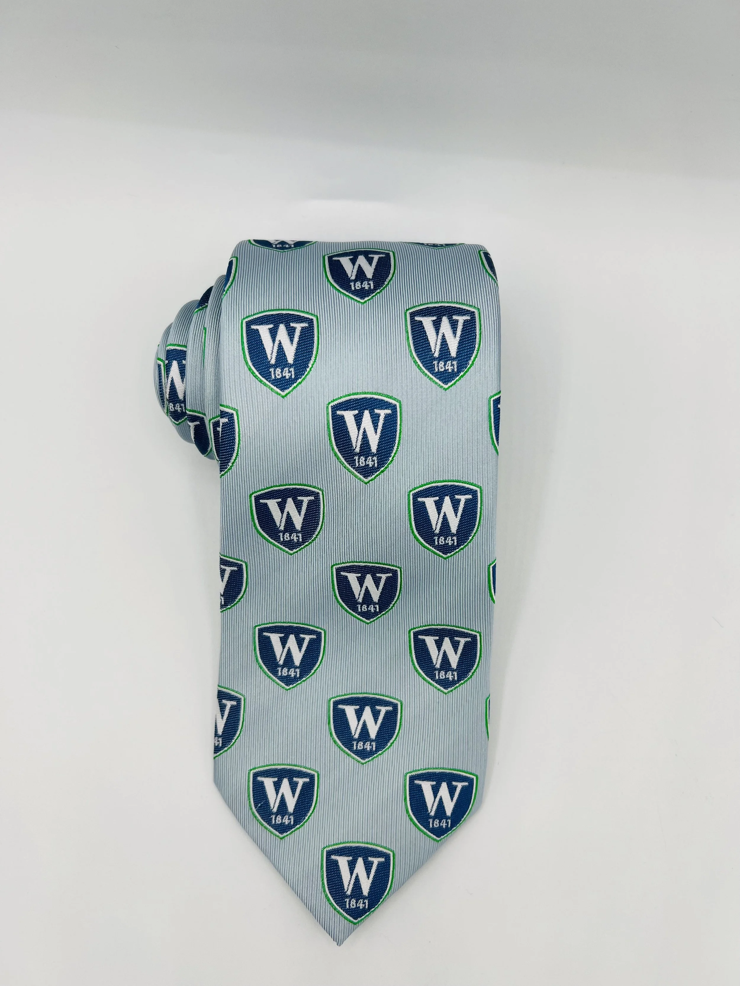 Woven Blue Shield Tie