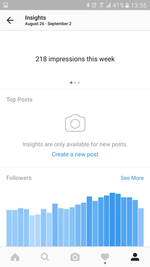 Changing instagram profile to business profile