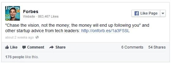 Facebook Embedded link in post