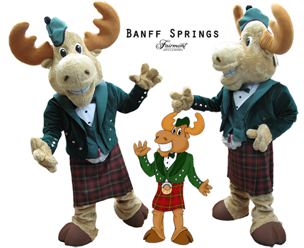moose in kilt mascot costume design