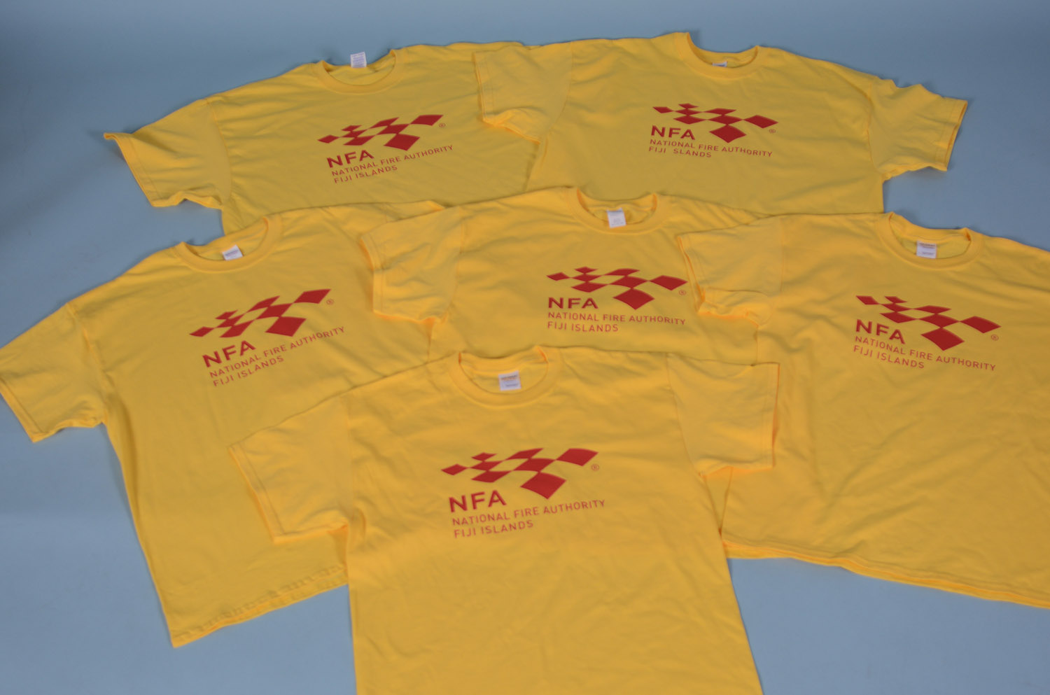 multiple yellow printed custom tshirts