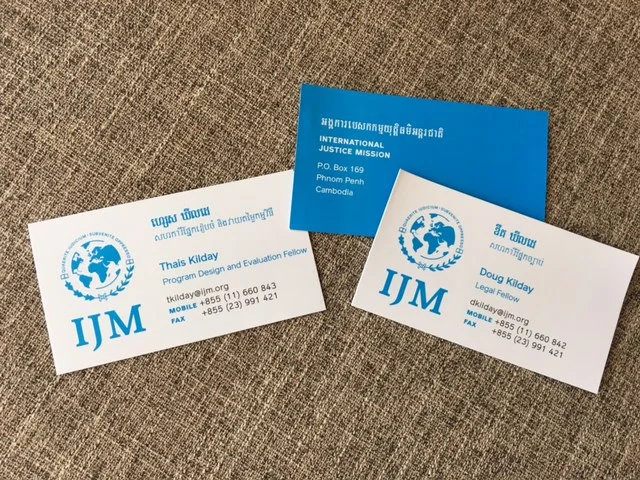 Just in case you need to reach us. Or in case you need to know how to write our names in Khmer. 