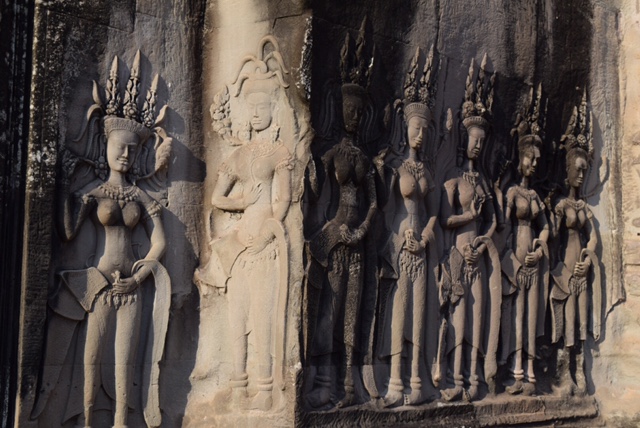 More than 3,000 apsaras (heavenly nymphs) are carved into the walls of Angkor Wat.