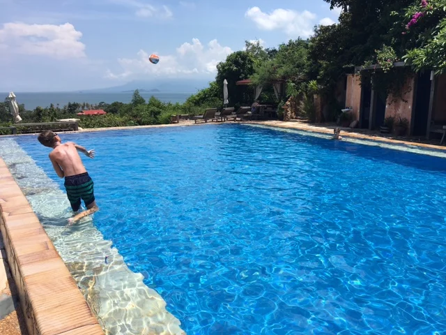Introducing American football to the Cambodia coast.