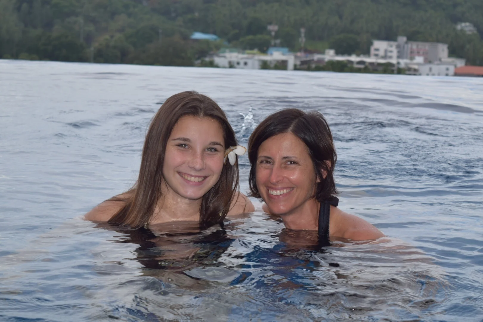 Naeda and Joy, enjoying a swim.