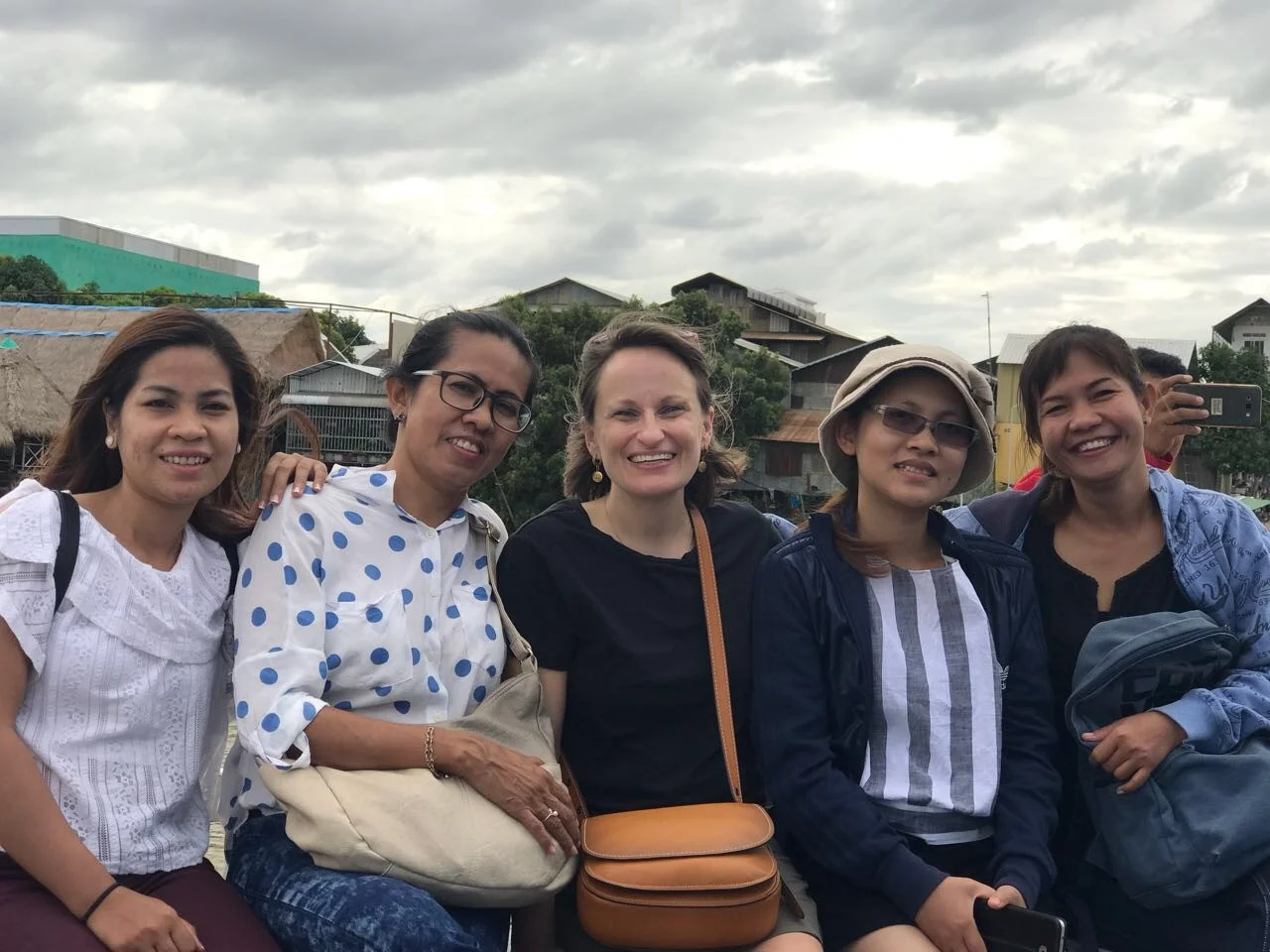 Thais with some of our wonderful work colleagues at the IJM retreat, on a tour of Silk Island.