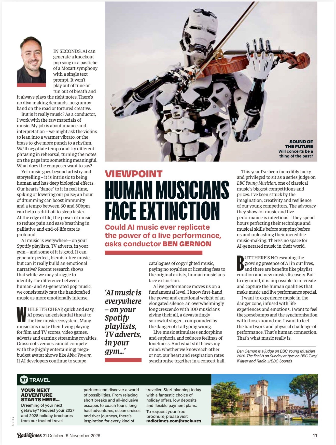 Radio Times - could AI ever replicate the power of a live performance? 