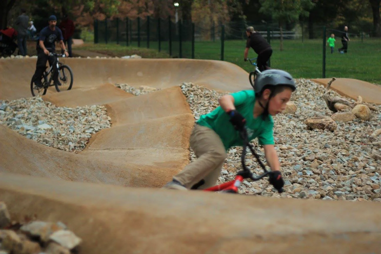 The Technisoil proved to be a great choice for paving the pump track. It blends in with the rest of the trails, and will hold up for years to come.