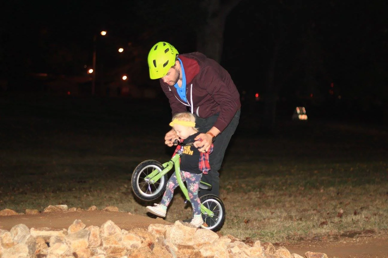 Travis, the City's Community Projects Manager, giving his daughter a helping hand. Travis was a huge help in making sure the project happened and we are ever so grateful. 