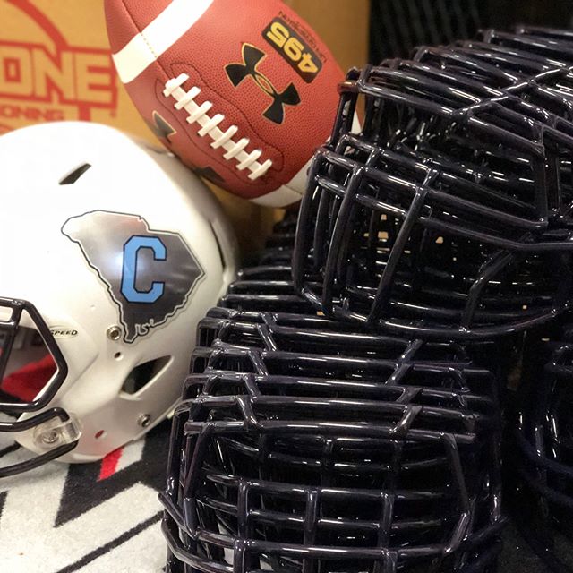 We&rsquo;ve got the cadets from The Citadel ready for another season! Thanks to our friends @citadelsports for once again, hear after year, entrusting us to keep the Bulldogs looking good but more importantly, safe! These NOCSAE recertified masks wil