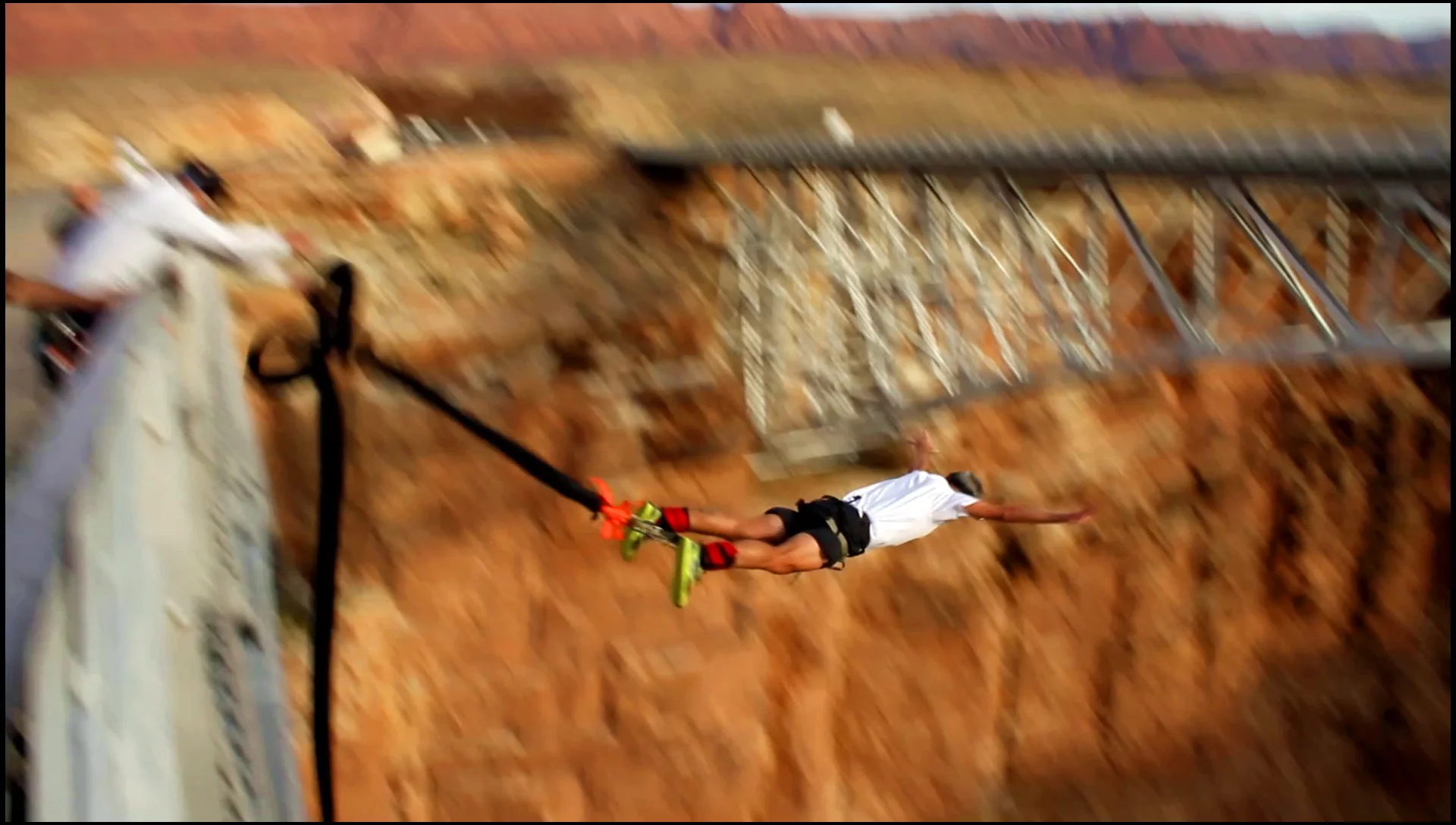 Navajo Bridge Bungee Jump - Snapshot taken from my Canon 7D. Filmed by Sean Crosby.