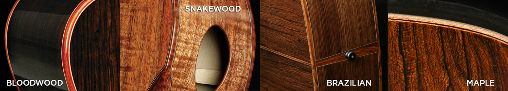 Shown above is how your binding choice can really delineate the accompanying back & side tone woods. 