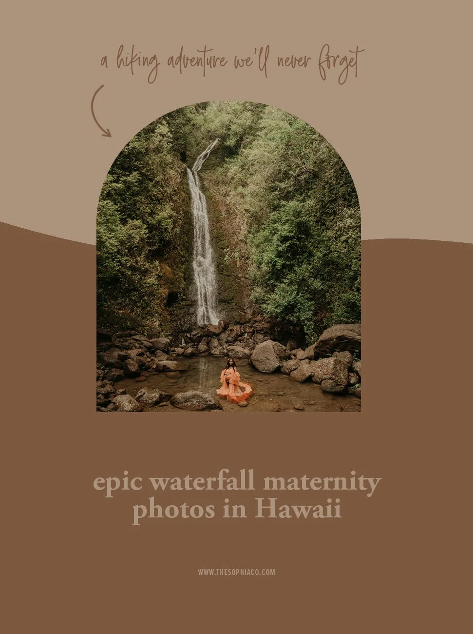 Waterfall Maternity Adventure // Oahu, Hawaii Waterfall Babymoon Photographer