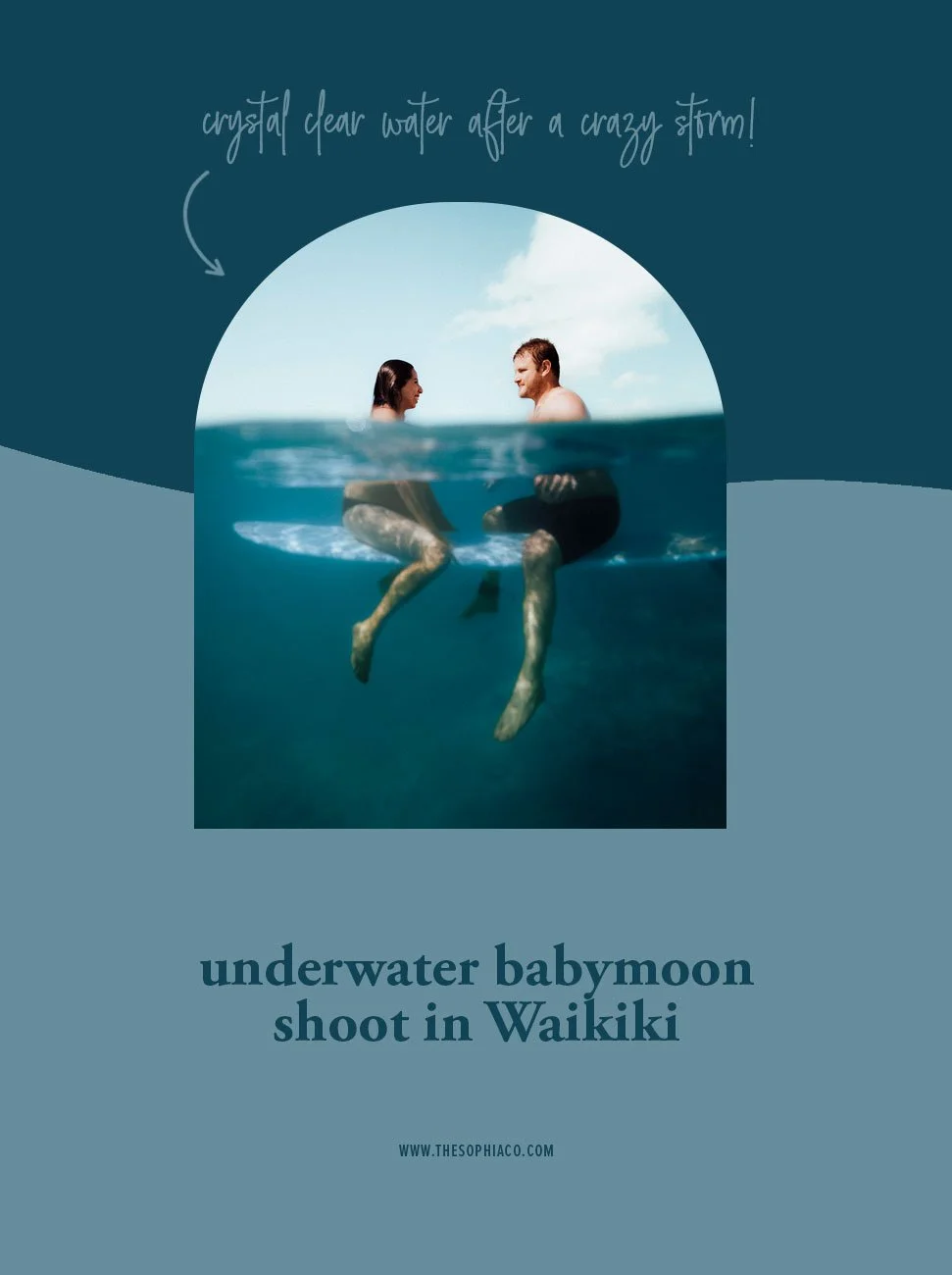 The Calm After a Storm // Waikiki, Oahu Underwater Maternity Photographer