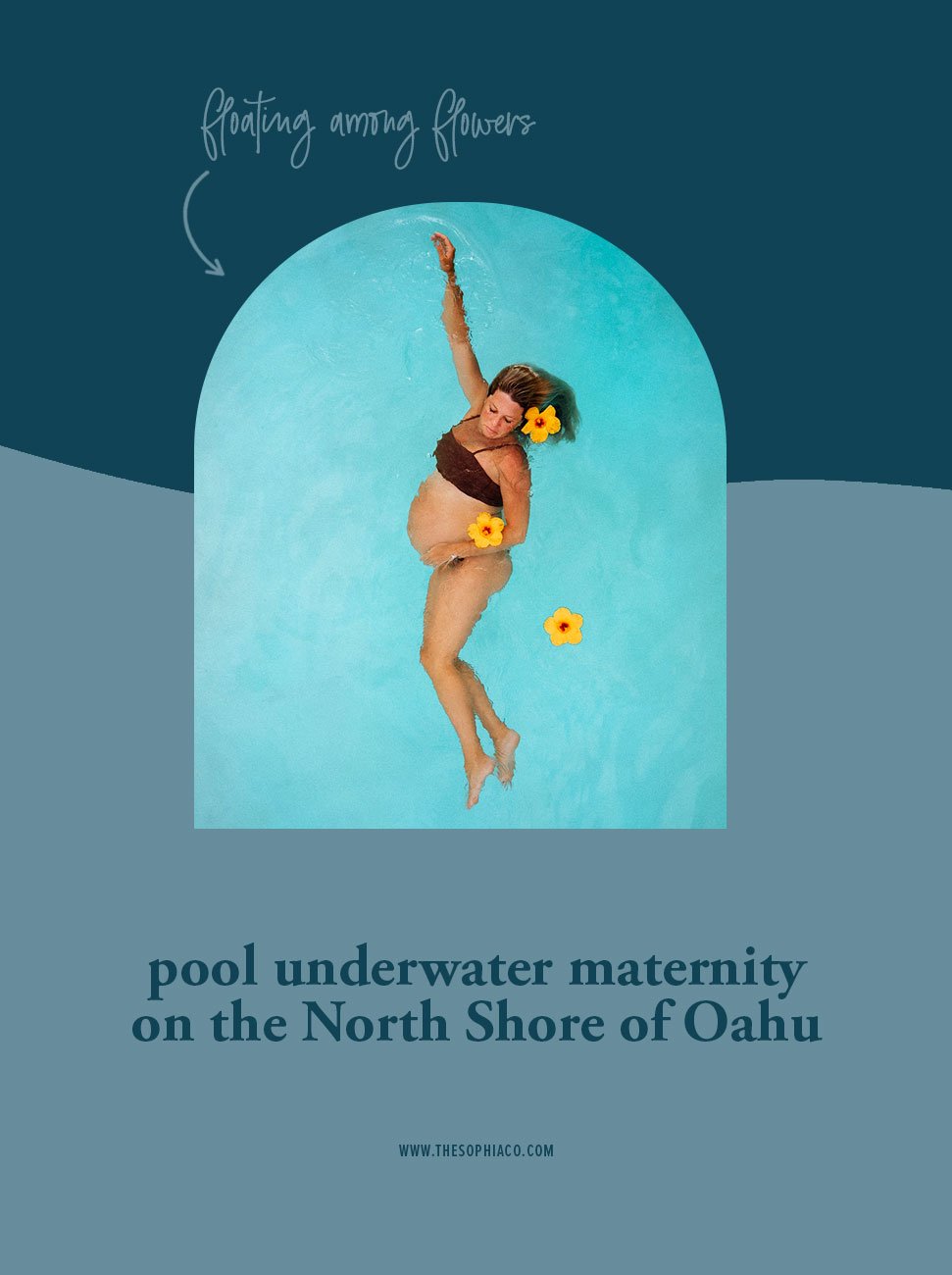 Epic Pool Session // Oahu, Hawaii Underwater Maternity Photographer