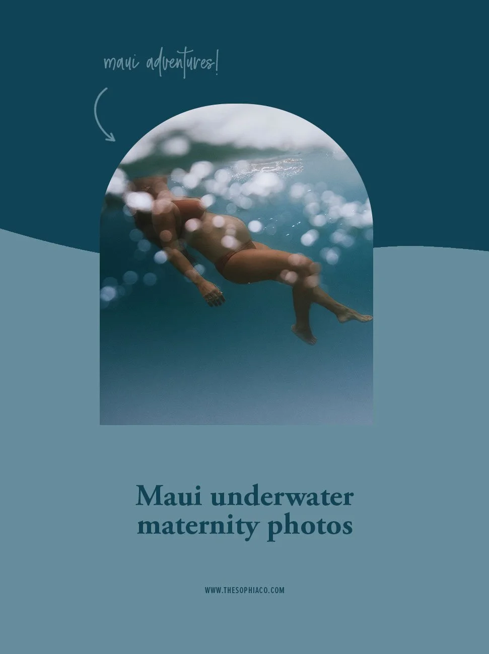 Maui Underwater Blues // Maui Maternity Photographer