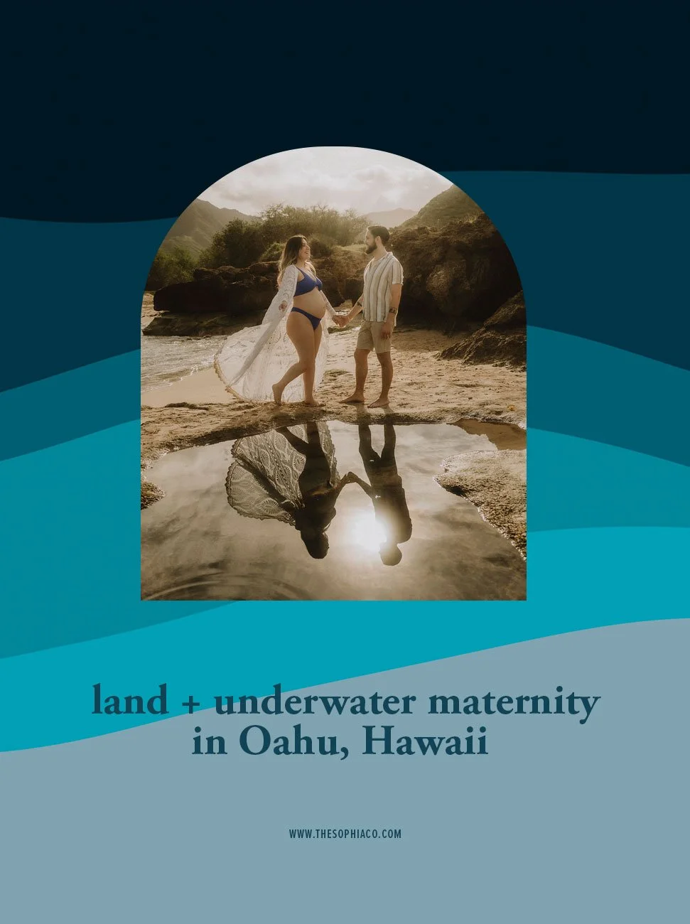 Shore + Swim Maternity Session // Oahu, Hawaii Maternity Photographer