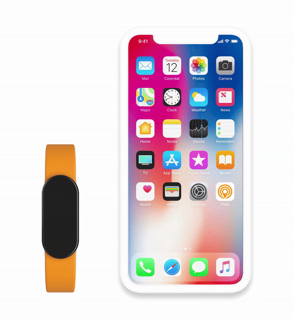 Opening App and Activation of Bracelet