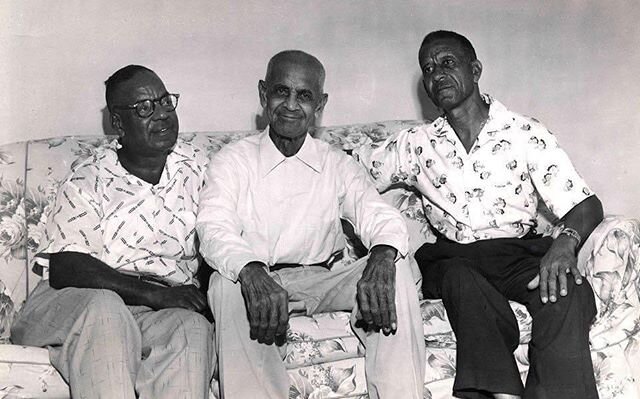 Happy Father's Day! 
_
📸: Isidore Barbarin (center) flanked by his sons Paul (left) and Louis (right). Photo by Ralson Crawford. 1978.118.07803