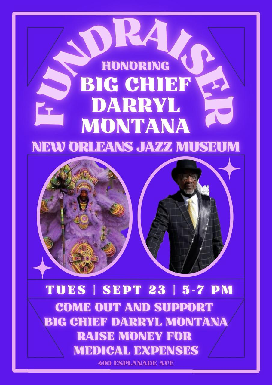 Live! From the Jazz Museum Balcony Presented by Positive Vibrations Foundation: Big Chief Darryl Benefit concert—Carnival Cut up ft. Monogram Hunters and Young Fellaz Brass Band and Friends