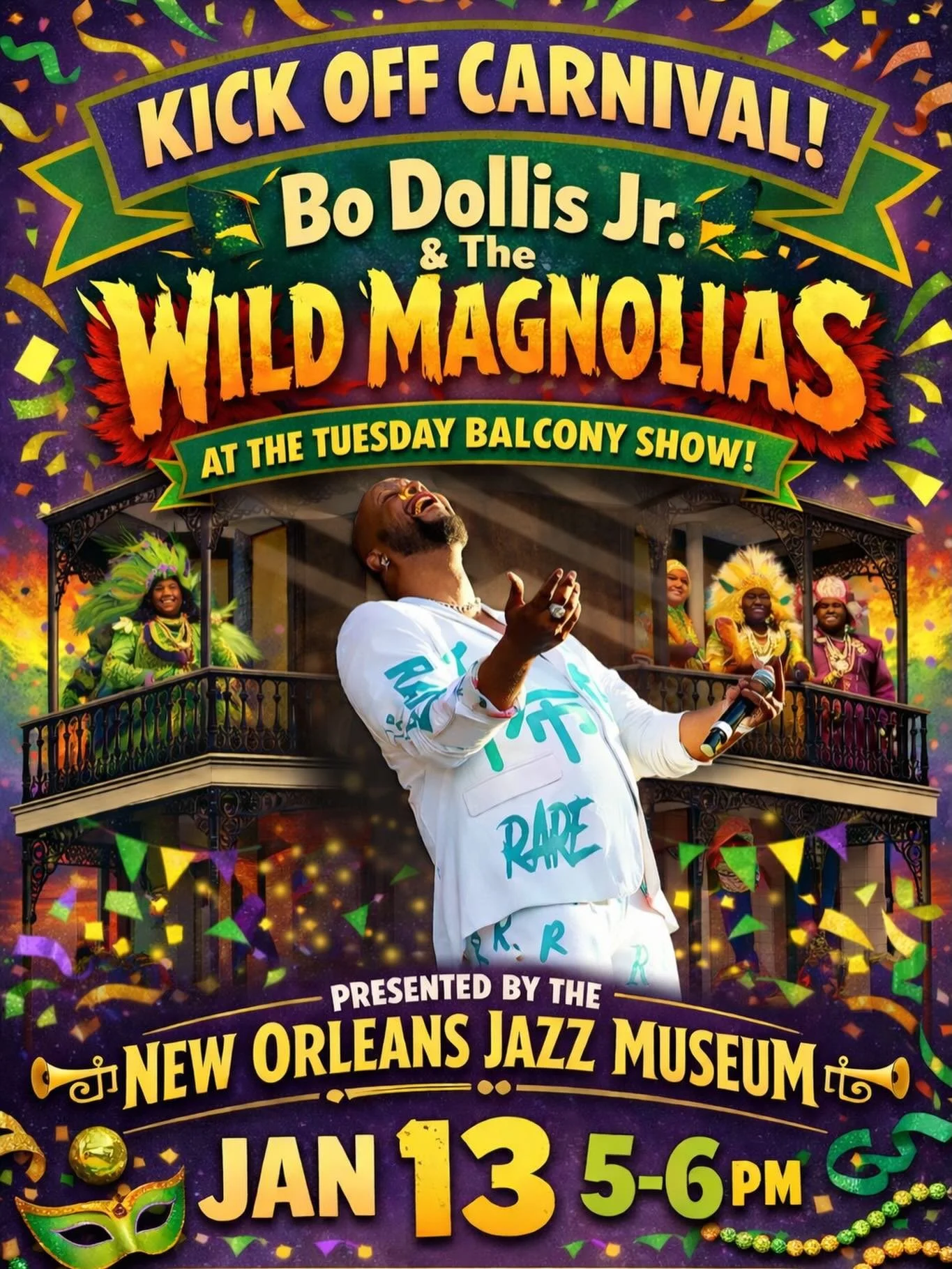 Live! From the Jazz Museum Balcony Presented by Positive Vibrations Foundation: Bo Dollis Jr. &amp; The Wild Magnolias 