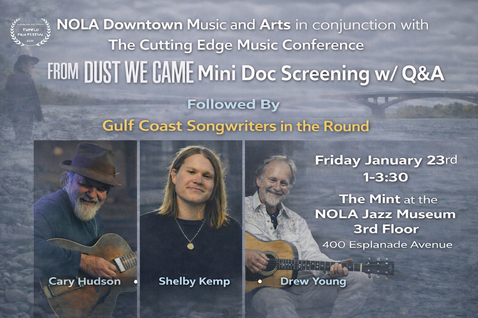 “From Dust We Came” Documentary screening and songwriter’s showcase 