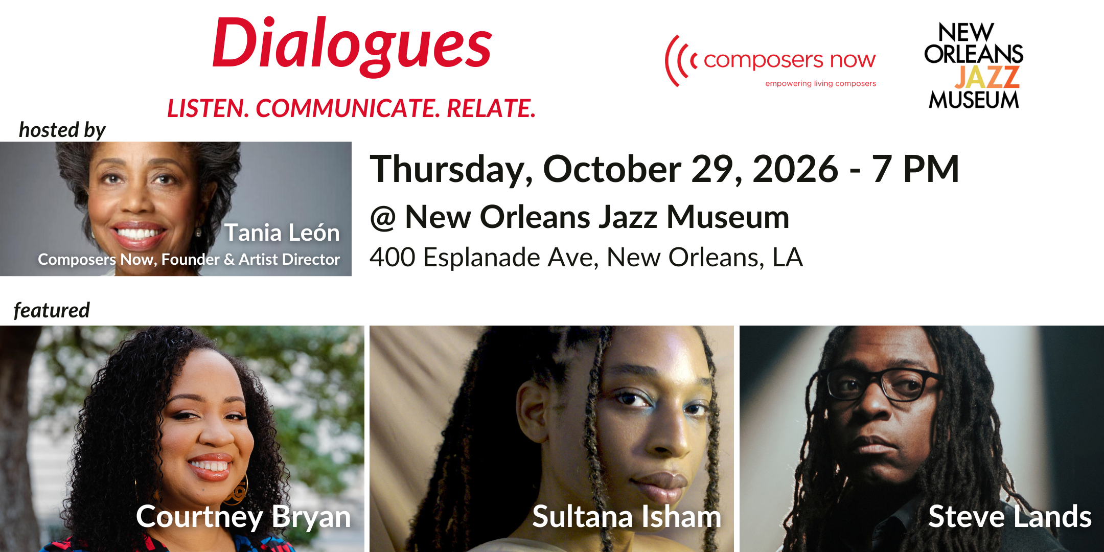 Composers Now: Dialogues in New Orleans