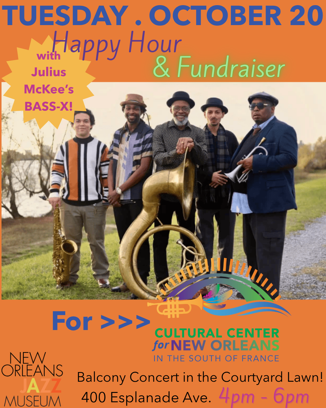 The Cultural Center for New Orleans in the South of France with BassX