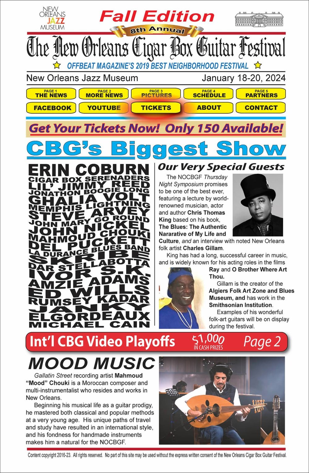 Cigar Box Guitar Festival 2024 — New Orleans Jazz Museum