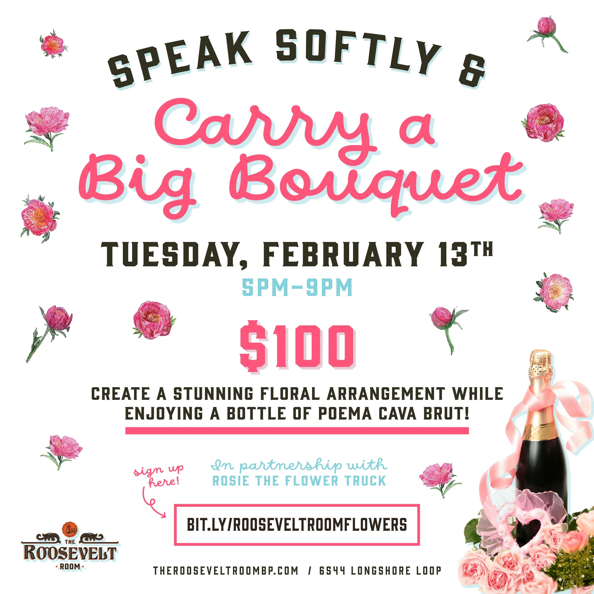 Speak Softly & Carry a Big Bouquet at The Roosevelt Room — Bridge Park